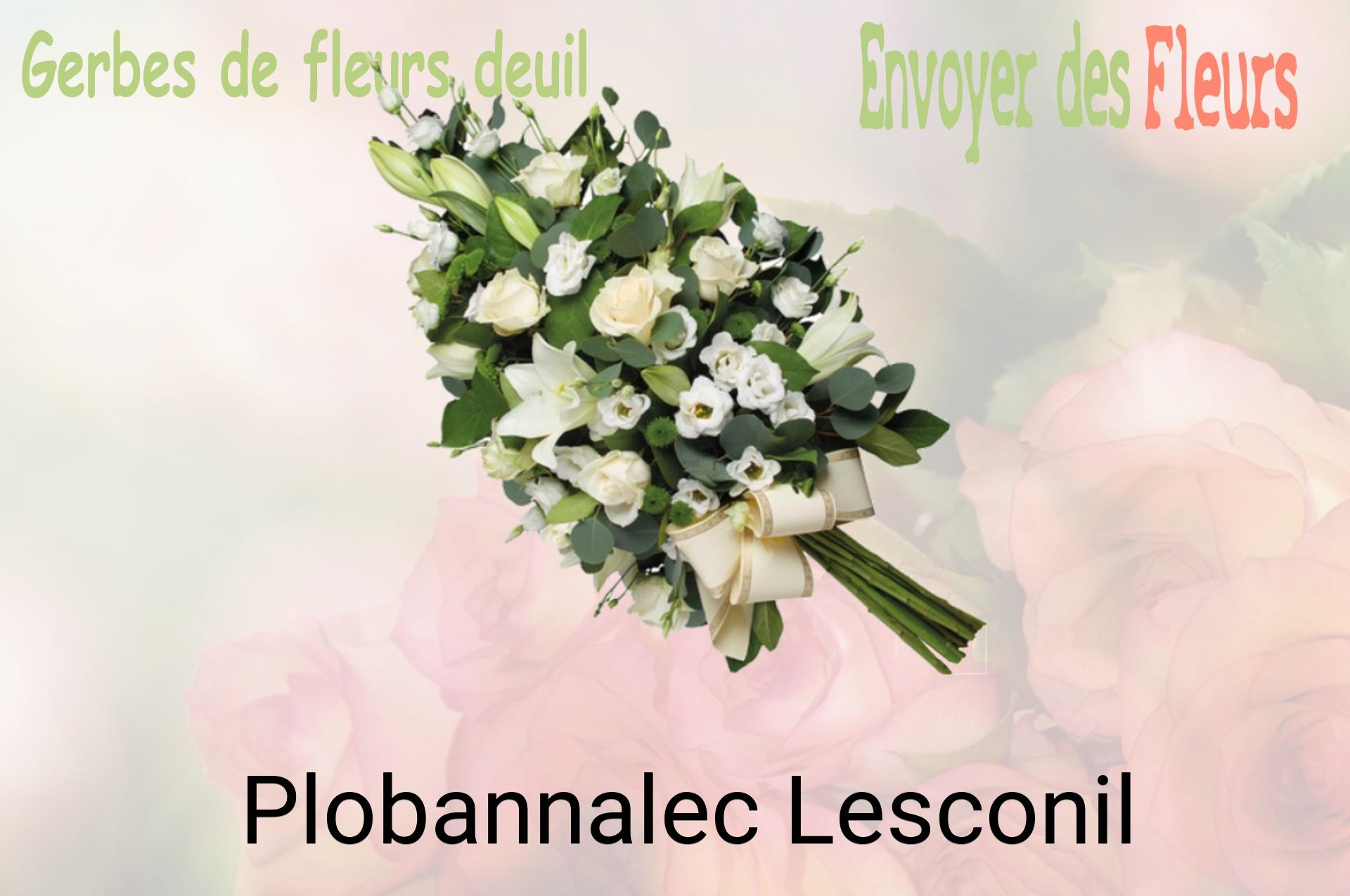 Gerbe de fleurs de deuil livrée à Plobannalec-Lesconil